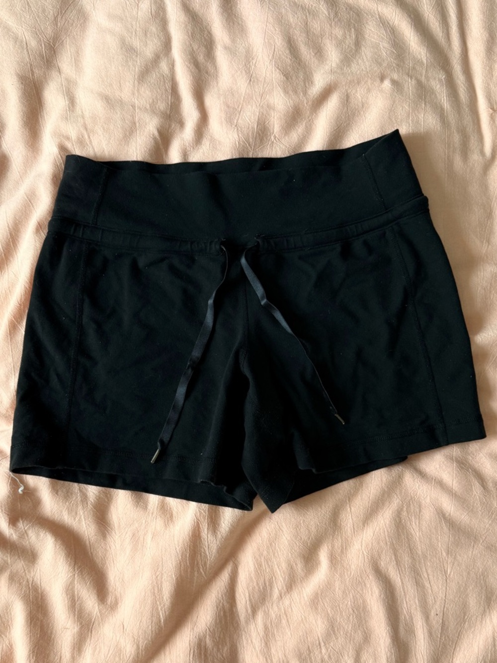 lululemon athletica Black Women's Athletic Shorts with Drawcord Waist